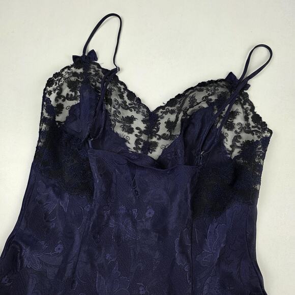 VINTAGE Victoria's Secret Gold Label Slip Dress Womens Medium Purple Chemise 90s - Picture 6 of 12